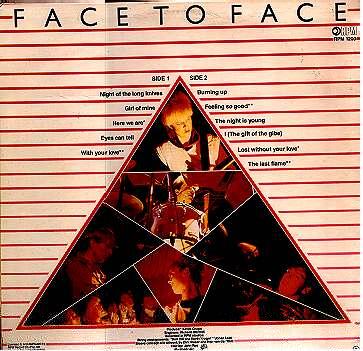 Face to Face back cover
